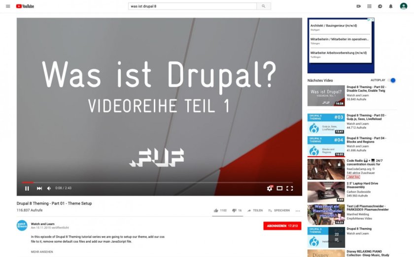 Drupal Video Screenshot